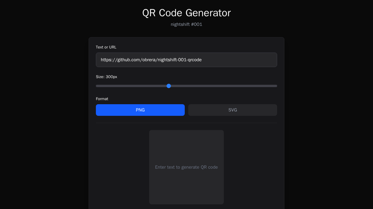 Screenshot of qrcode